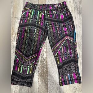 Fila Sport Performance Colorful Running Capri Pants Girls M (10/12)